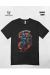 Kaos Unisex Oversize Skeleton Riding Horse